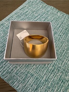 Calvin Klein Gold Tone Hinged Cuff Bracelet